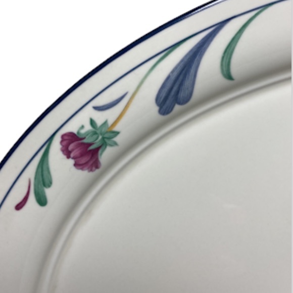 NWOT Lenox Chinastone Poppies on Blue 14" Oval Serving Platter - Picture 2 of 5